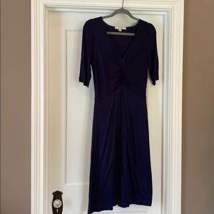 Boden navy blue midi dress.